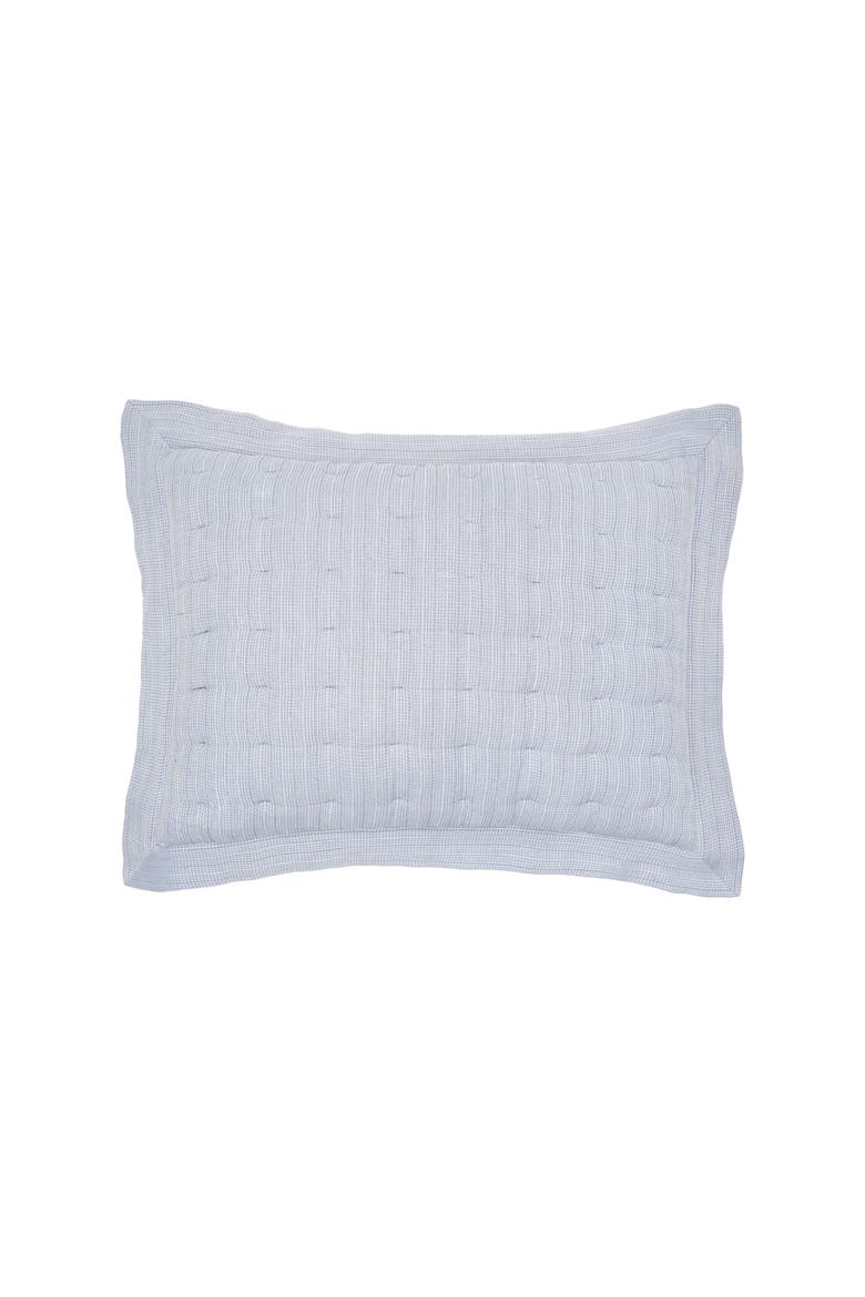 Danette Fog Light Blue 100% Cotton Standard Pillow Sham 20" x 26", Main, color, Blue