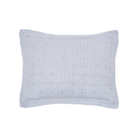 Danette Fog Light Blue 100% Cotton Standard Pillow Sham 20" x 26"