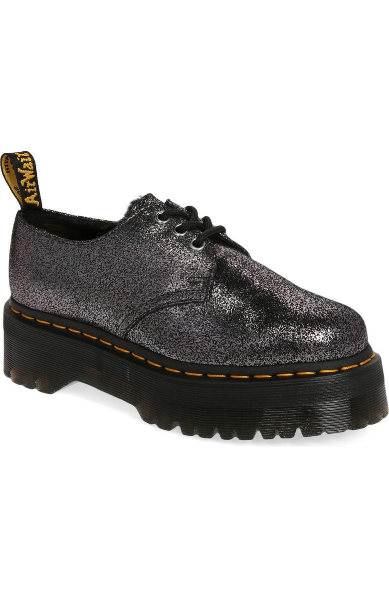 Dr. Martens 1461 Quad Faux Fur Lined Platform Derby, Main, color,