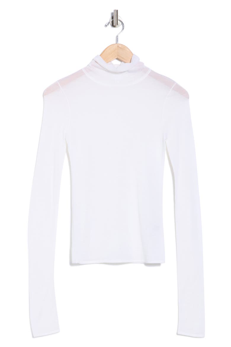Hayes Long Sleeve Merino Wool Turtleneck Top, Alternate, color, WHITE