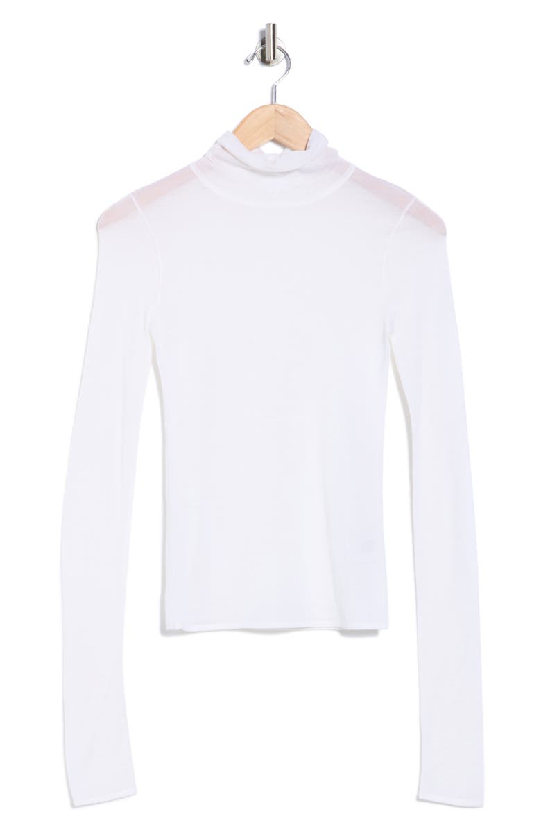 A.L.C. Hayes Long Sleeve Merino Wool Turtleneck Top, Alternate, color, White