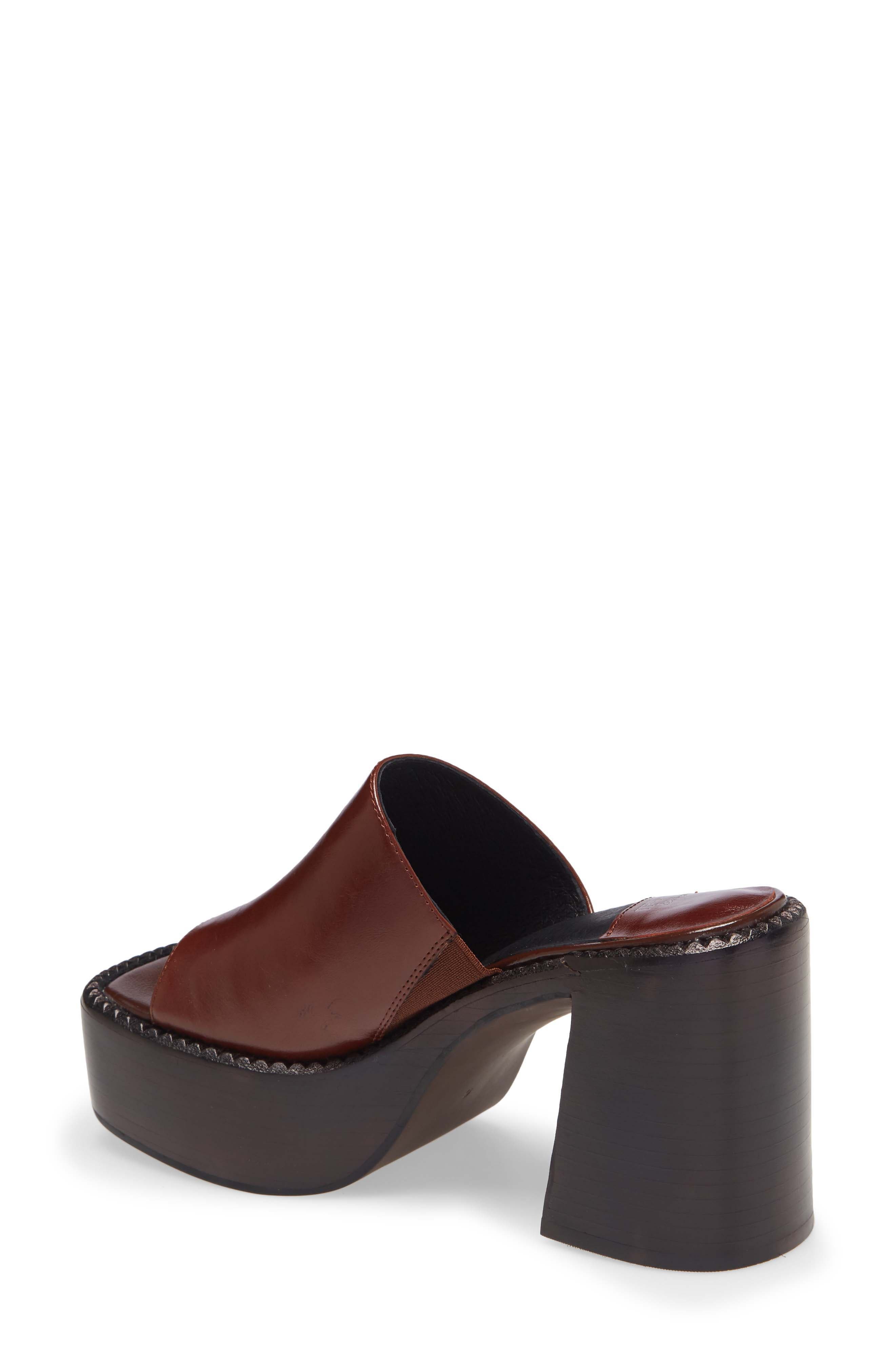 Concert Platform Slide Sandal, Alternate, color, BROWN