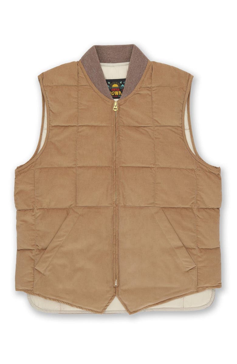 Fortela Corduroy Slim Fit Vest, Main, color, Light Brown