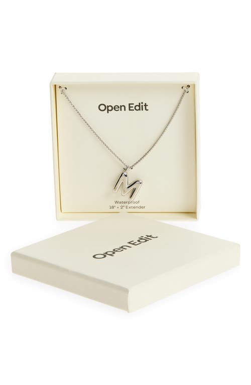Open Edit Waterproof Bubble Initial Pendant Necklace