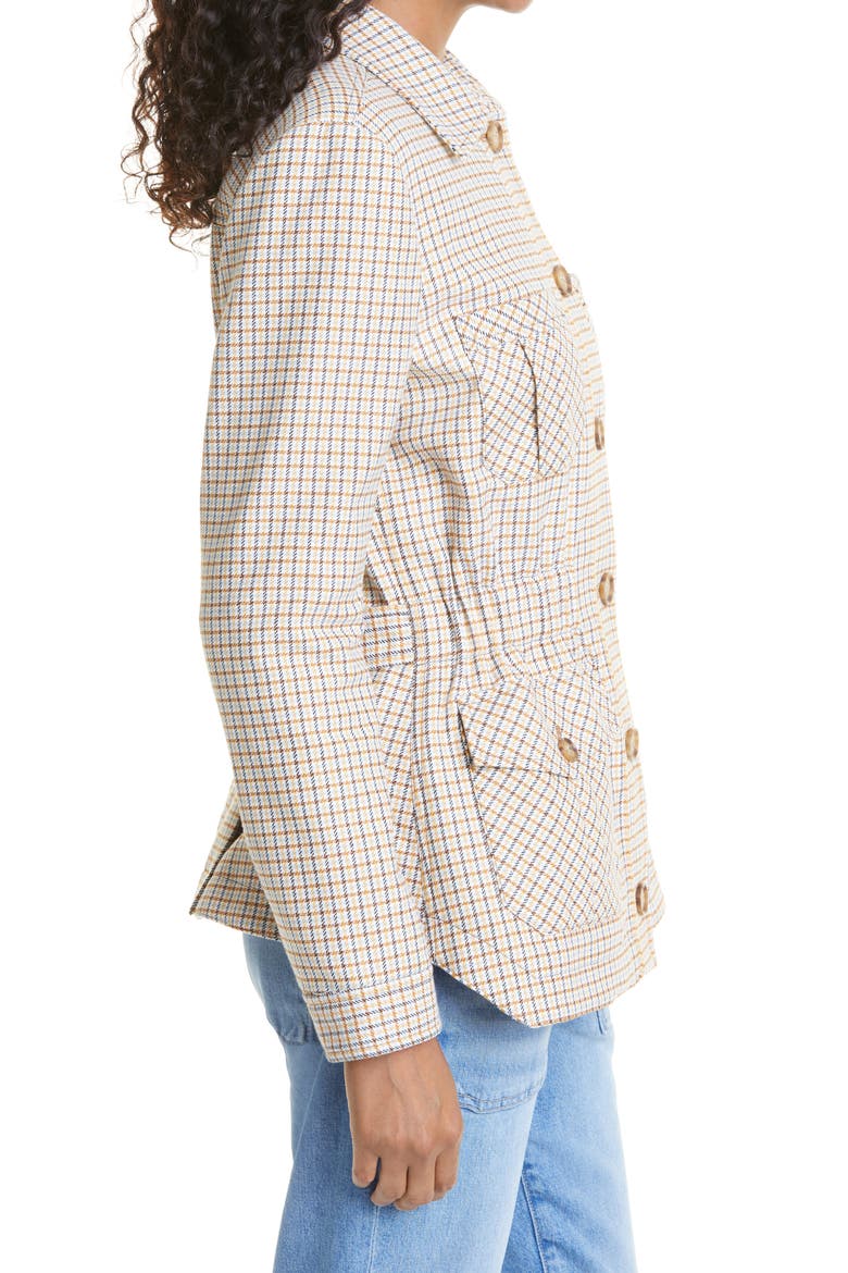 Check Camp Jacket, Alternate, color, WHITE MULTI