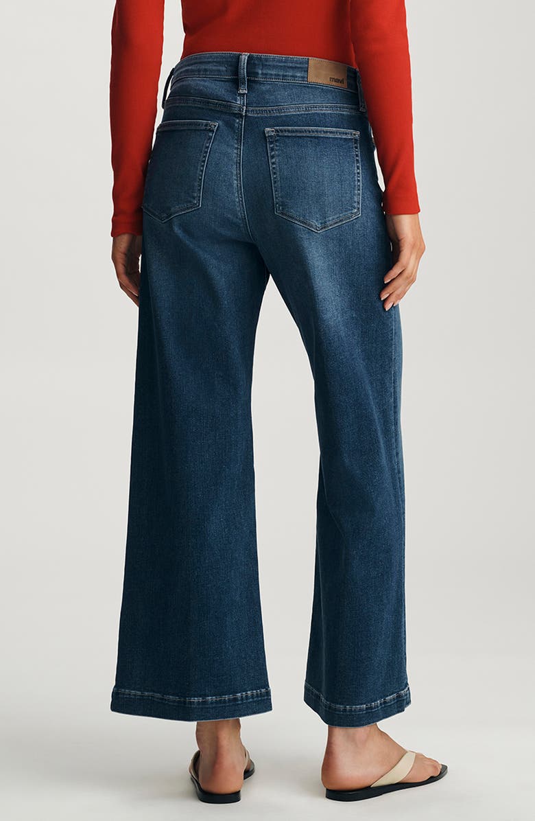 Mavi Jeans Paloma Mid Rise Wide Leg Jeans, Alternate, color, Dark Brushed Feather