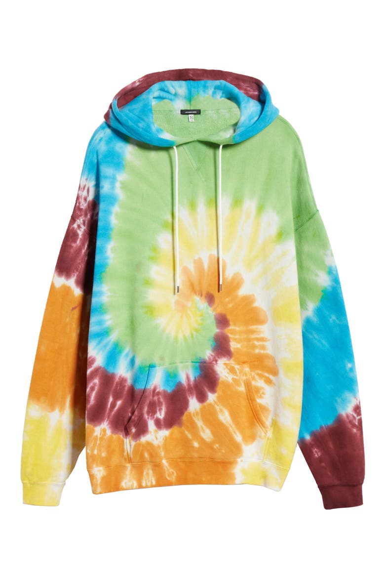 Tie Dye Rainbow Hoodie, Alternate, color, TIE DYE