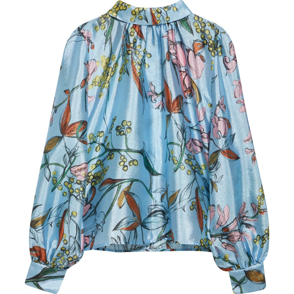 Stine Goya Gathered Satin Top In Spring Mimosa