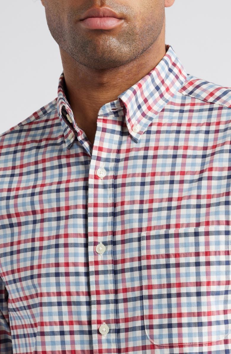 vineyard vines Regular Fit On-The-Go brrrº Gingham Button-Down Shirt, Alternate, color, 