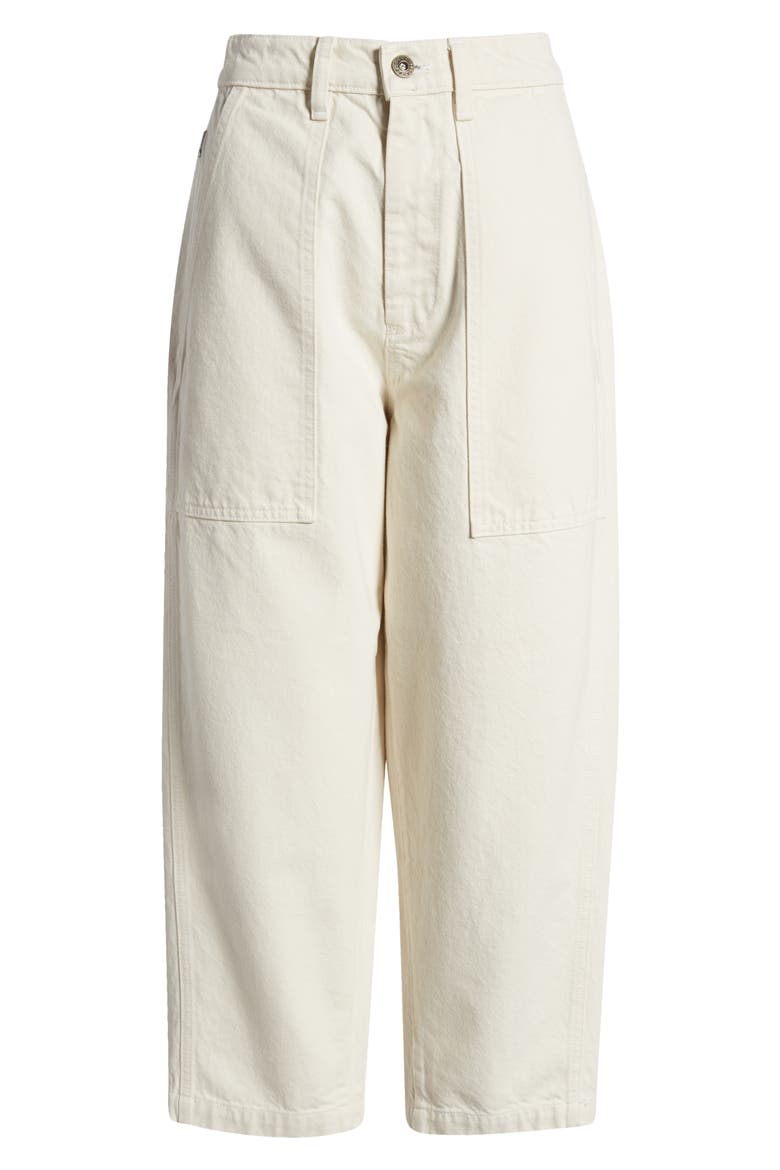 Camille High Waist Crop Straight Leg Jeans, Alternate, color, OPAL STONE