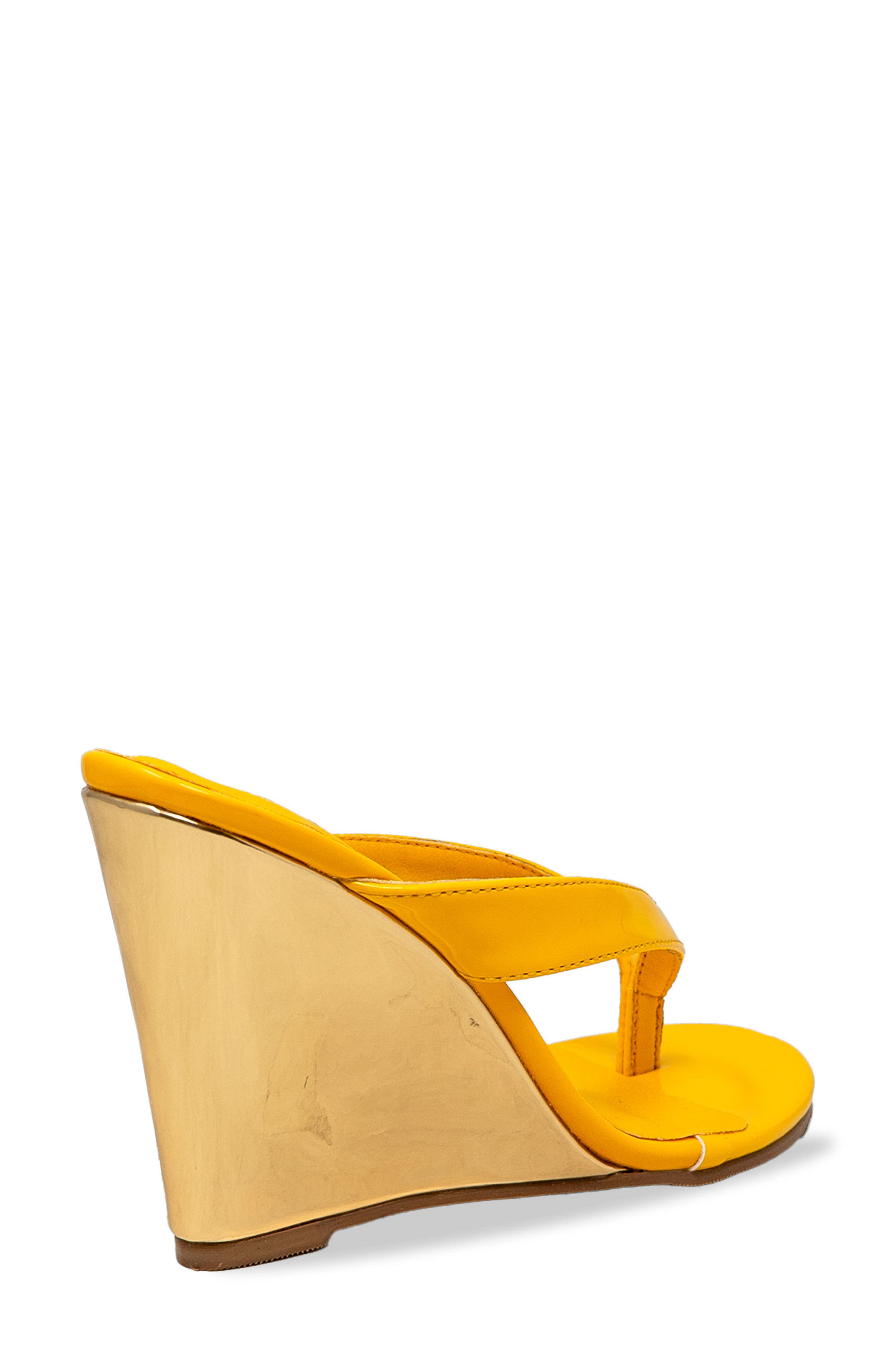 Toe Post Wedge Sandal, Alternate, color, YELLOW