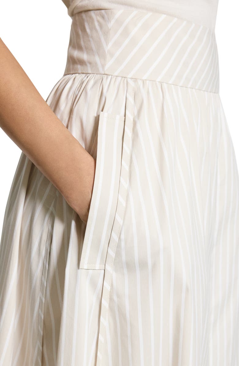 Theory Striped Midi A-Line Skirt, Alternate, color,
