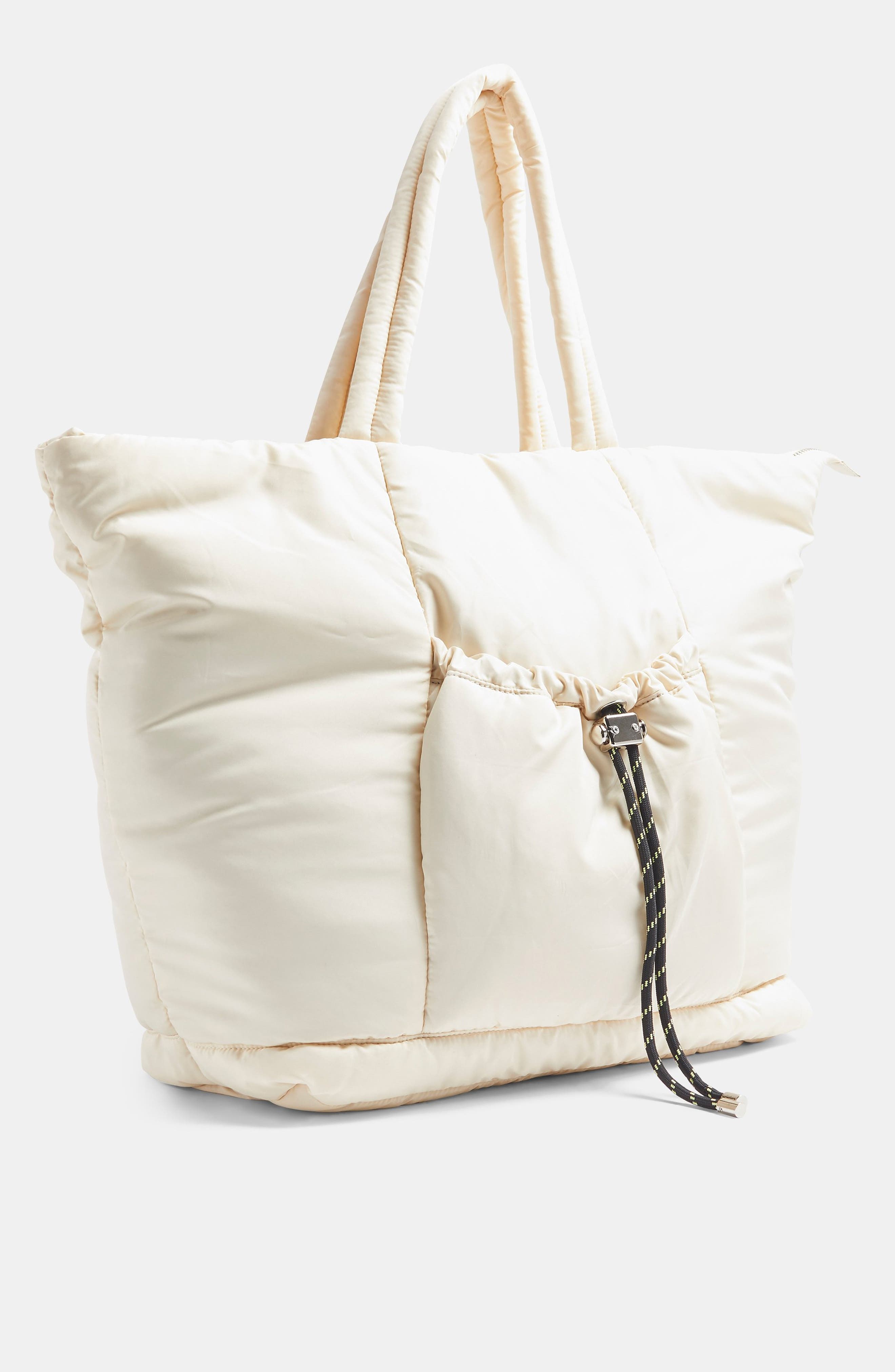 Topshop Toggle Ruched Tote Bag, Alternate, color, 
