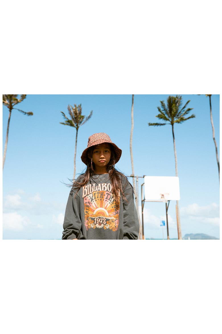 Kids' Making Waves Sweatshirt, Alternate, color, OFF BLACK