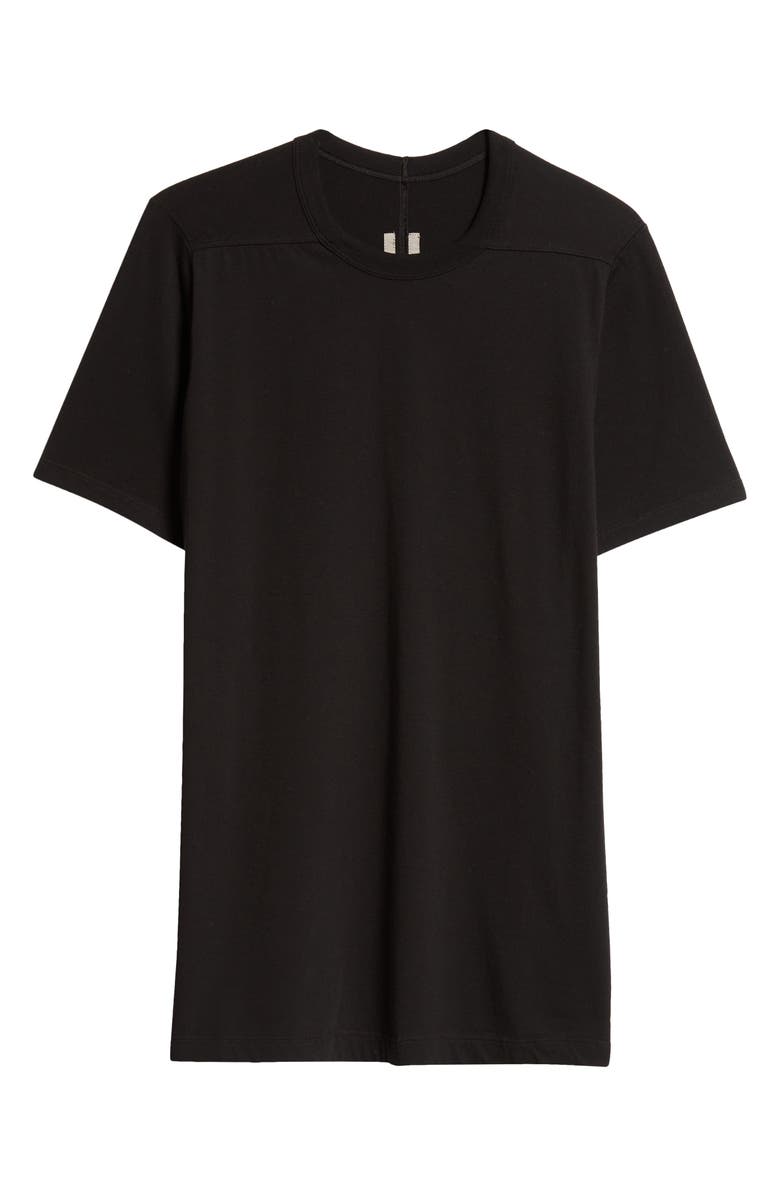 Rick Owens Level T Longline Cotton T-Shirt, Alternate, color, Black