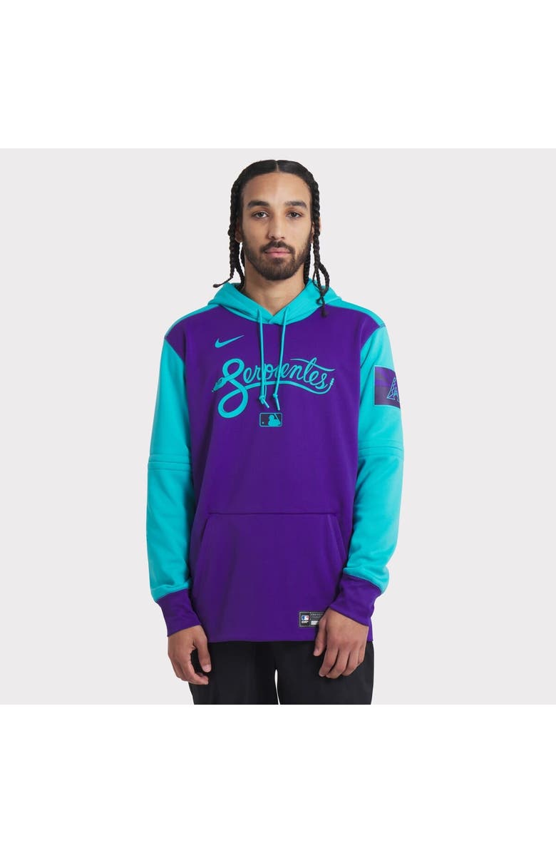 Nike Men
s Nike Purple Arizona Diamondbacks 2025 City Connect Authentic Collection Therma Pullover Hoodie, Main, color,