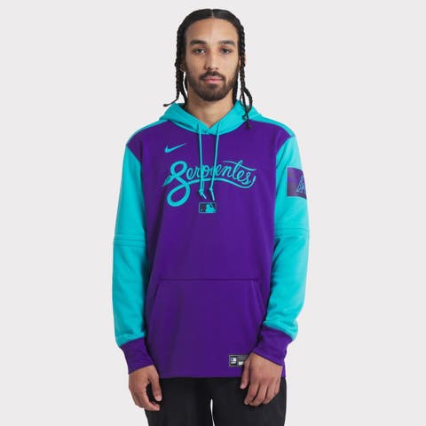 Men's Nike  Purple Arizona Diamondbacks 2025 City Connect Authentic Collection Therma Pullover Hoodie
