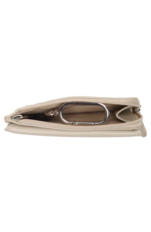 Mundi Small Leather Goods Penny Chain Wallet In Sand