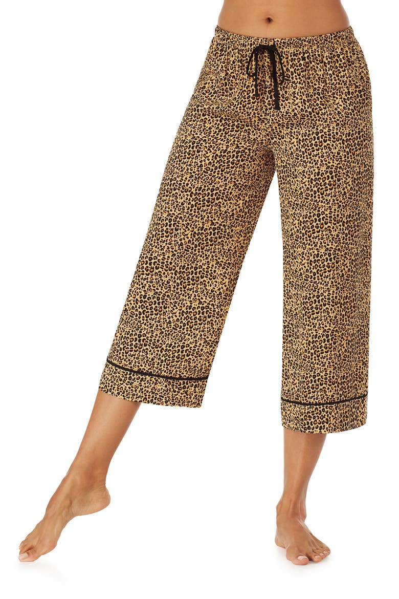 Wide Leg Crop Pajama Pants (Nordstrom Exclusive), Alternate, color, MICRO ANIMAL