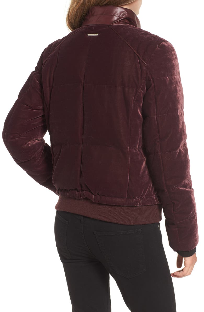 Andrew Marc Vita Down & Feather Fill Quilted Velvet Jacket, Alternate, color,