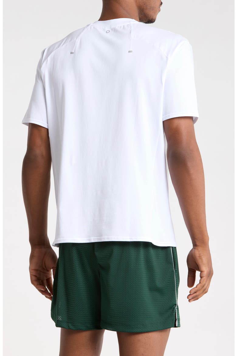 Crewneck Stretch Cotton T-Shirt, Alternate, color, WHITE