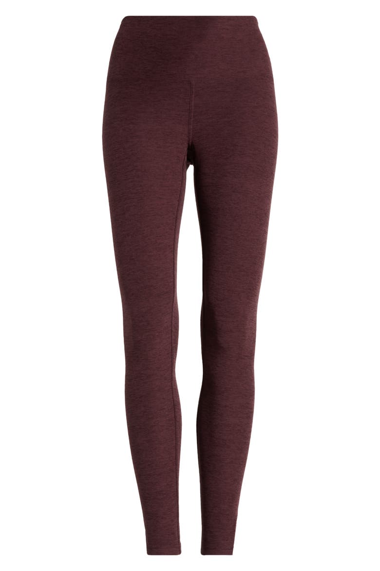 Renew Mélange High Waist Leggings, Alternate, color, BURGUNDY FUDGE MELANGE
