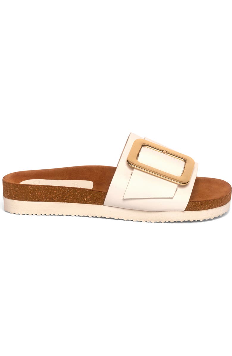Anthony Veer Clare Slide Sandal, Alternate, color, White Leather
