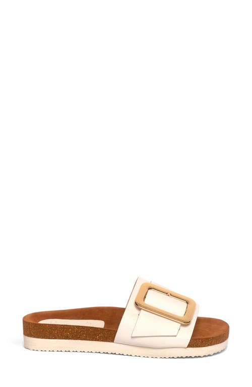 Anthony Veer Clare Slide Sandal In White Leather