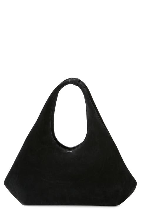 Folded Suede Tote