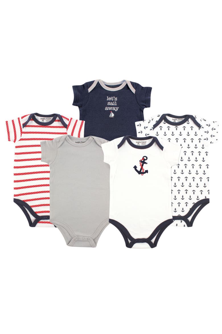 Essential 5-Piece Bodysuit Set, Main, color, Nautical