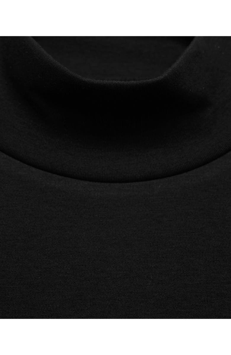 MANGO Long Sleeve Cotton Mock Neck T-Shirt, Alternate, color, 