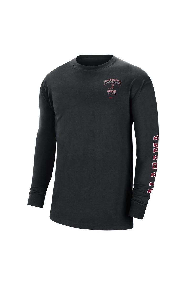 Nike Men's Nike Black Alabama Crimson Tide Tour Max 90 Long Sleeve T-Shirt, Alternate, color, 