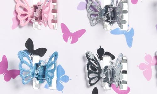 Capelli New York Kids' 20-pack Butterfly Claw Clips In Silver Combo