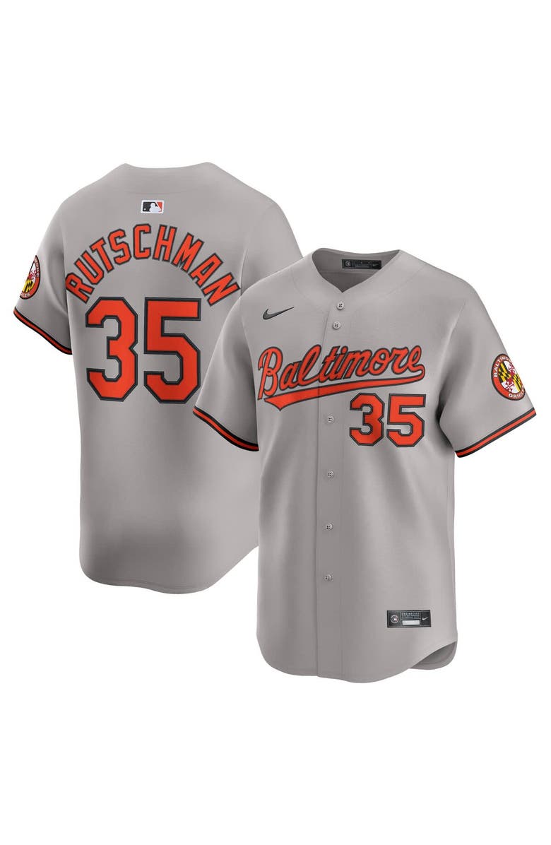 Nike Men's Nike Adley Rutschman Gray Baltimore Orioles Road Limited Player Jersey, Alternate, color, Gray