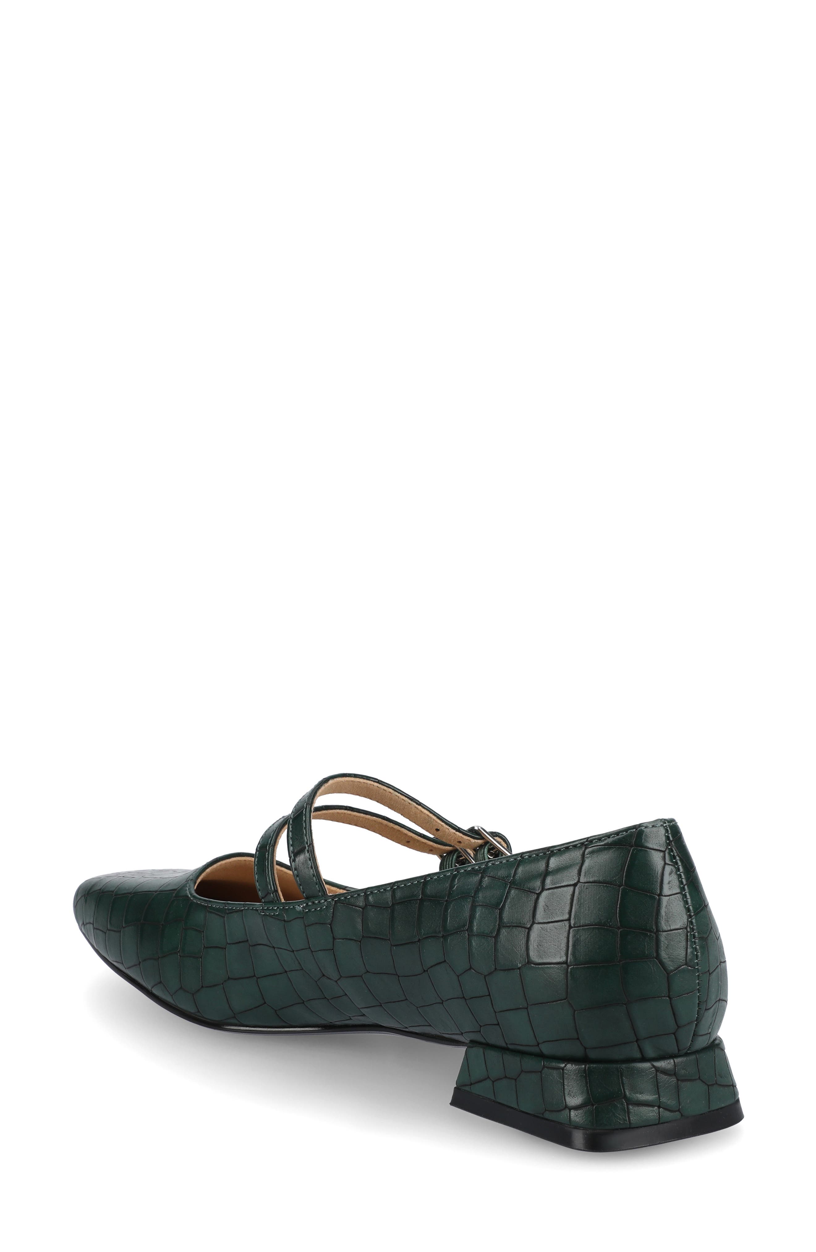 Gredah Mary Jane Pump - Wide Width Available, Alternate, color, GREEN CROCODILE