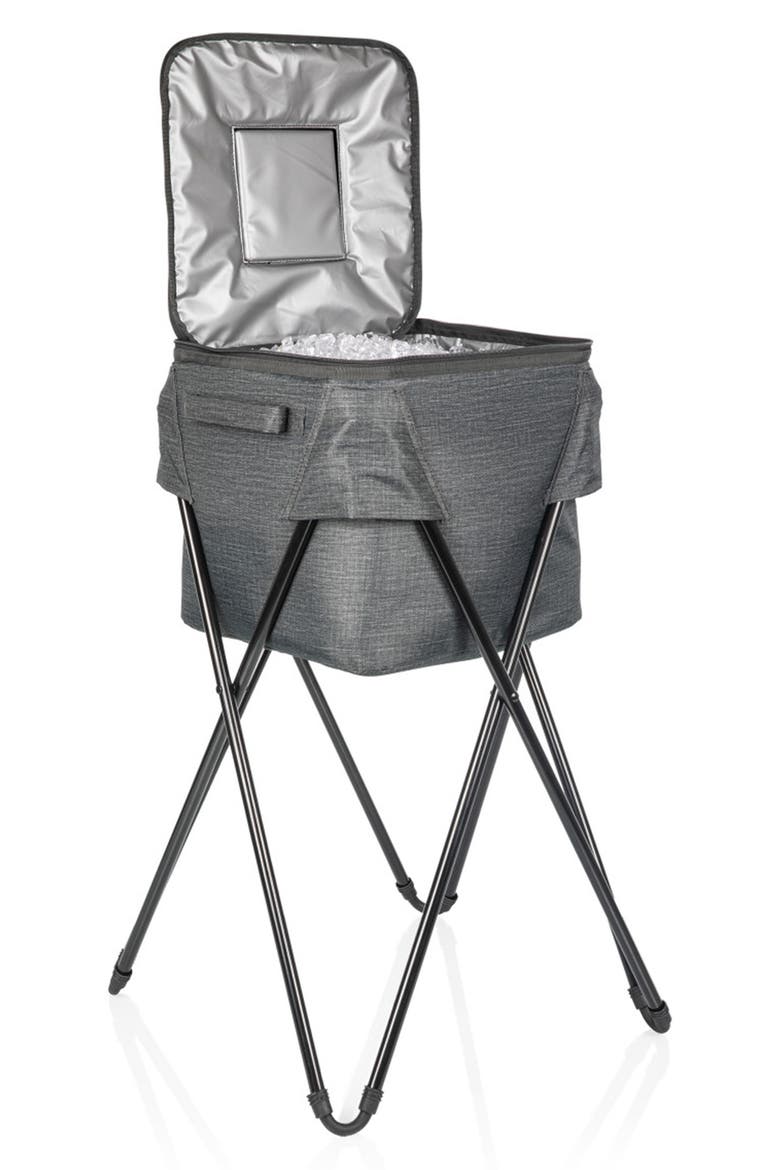 Camping Party Cooler with Stand, Alternate, color, HEATHERED GRAY