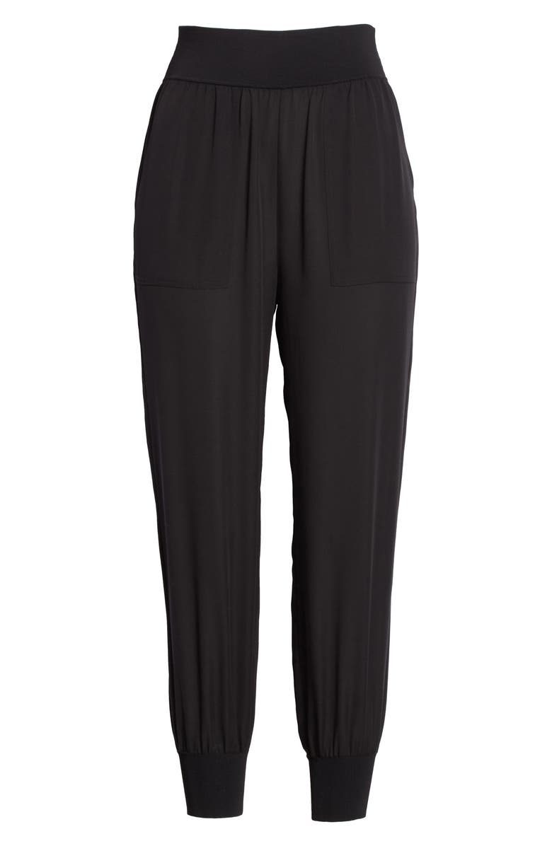 Theory Silk Jogger Pants, Alternate, color,