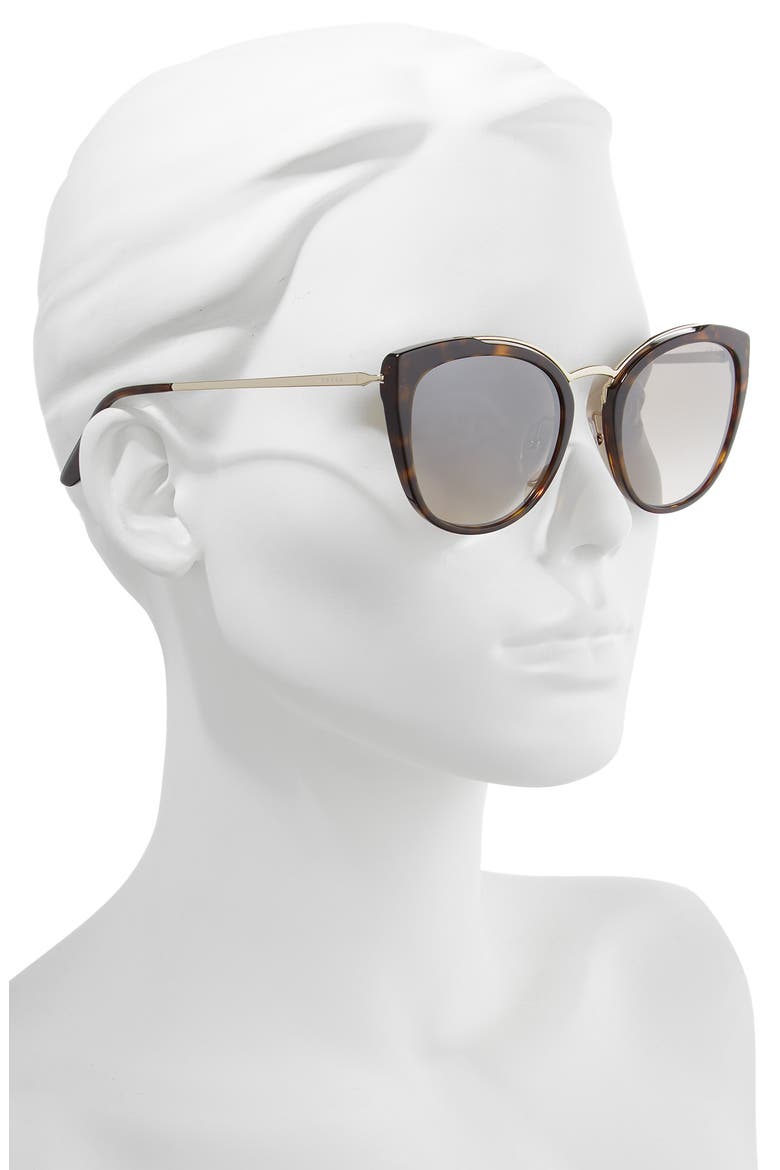 54mm Gradient Cat Eye Sunglasses, Alternate, color, PALE GOLD