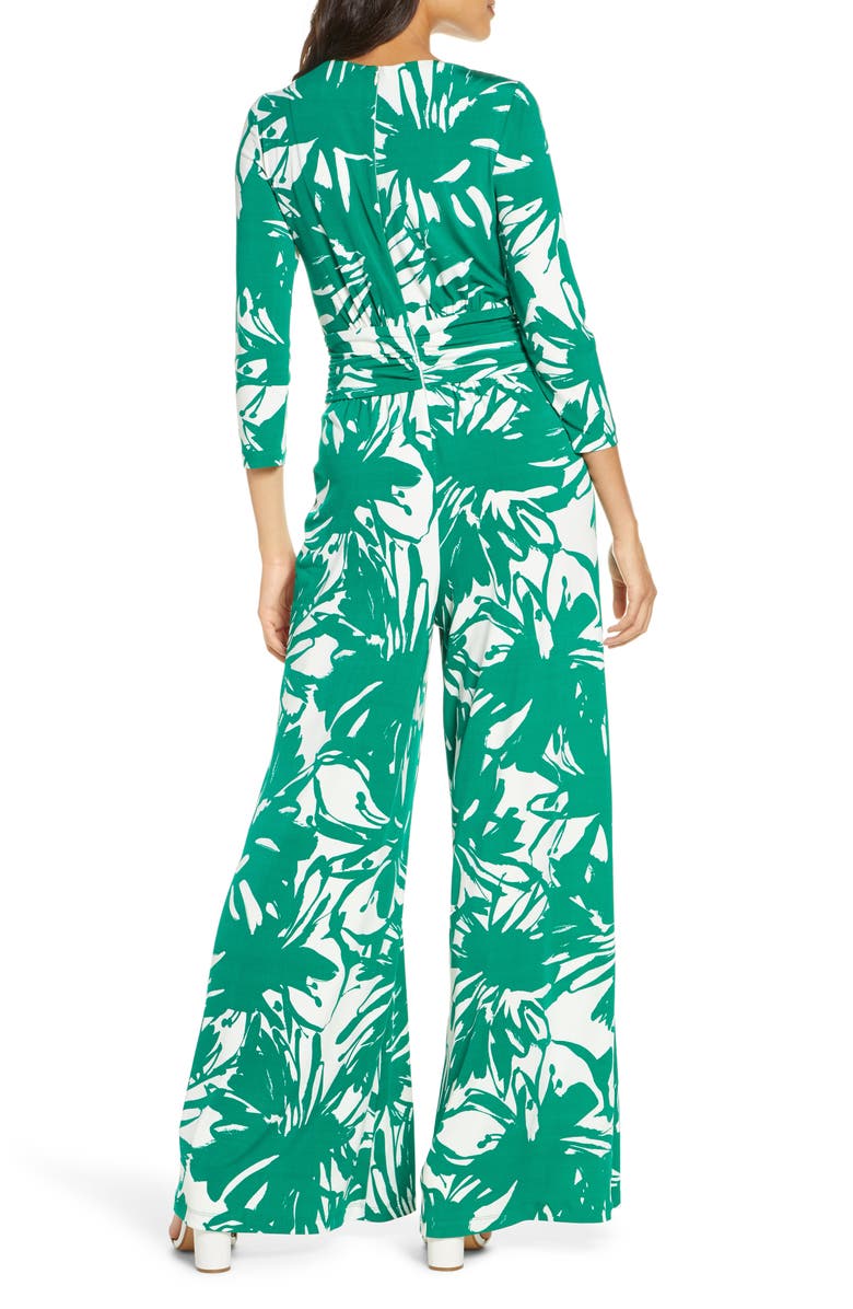 Eliza J Tropical Print Twist Jumpsuit, Alternate, color,