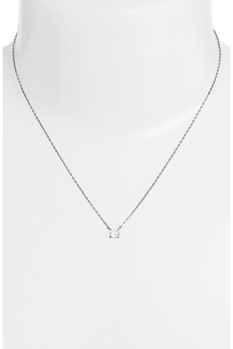 Cubic Zirconia Pendant Necklace, Alternate, color, BLACK
