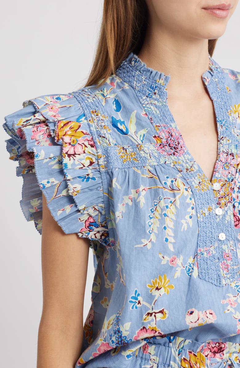 LOVE THE LABEL Sara Floral Cotton Top, Alternate, color, 