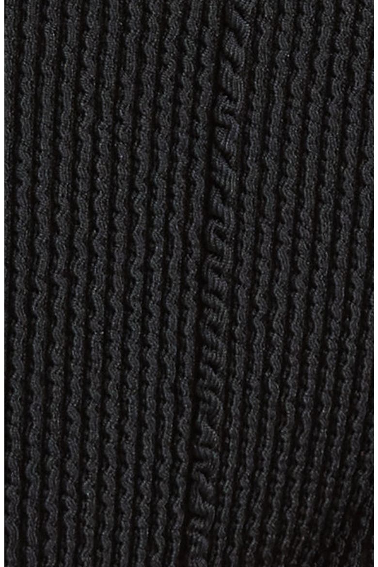 Vibe Surf High Cut Bikini Bottoms, Alternate, color, BLACK
