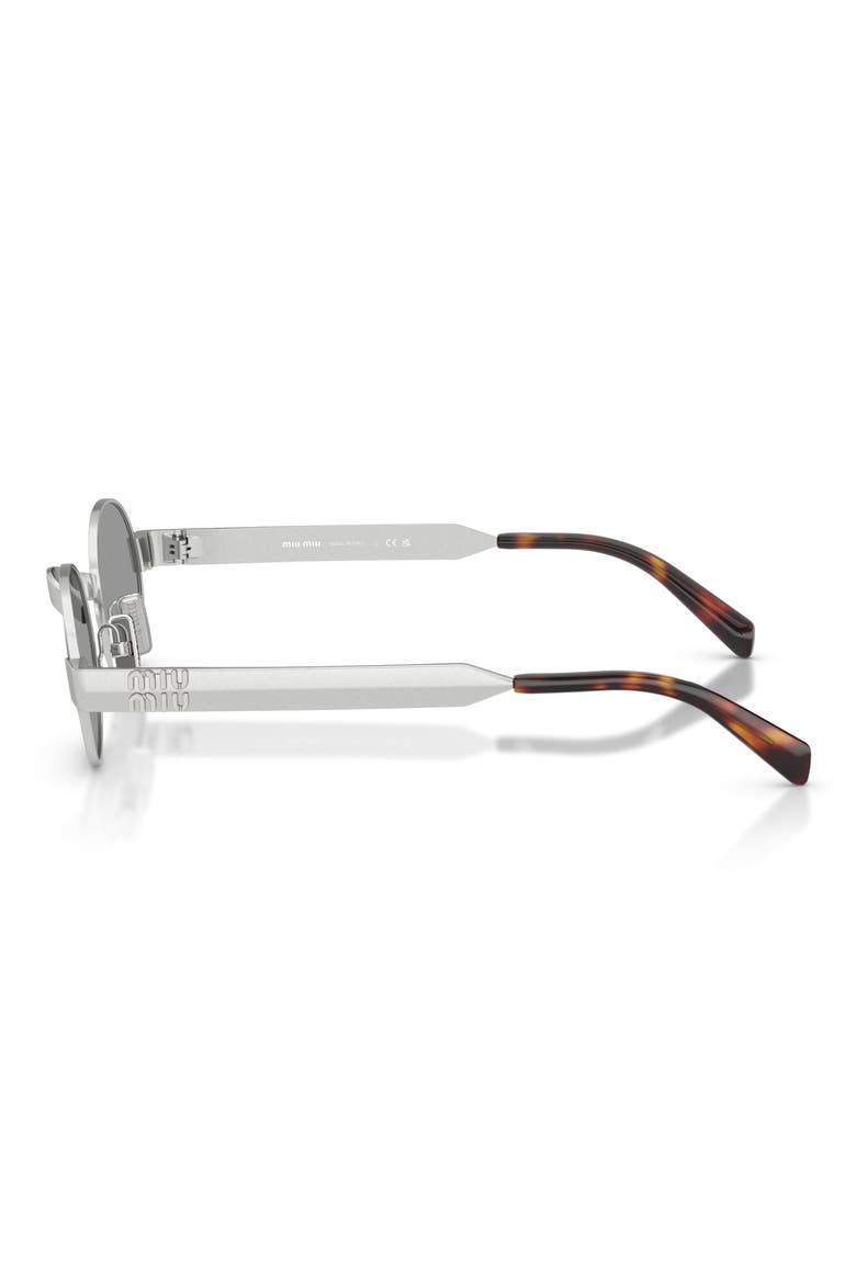 47mm Small Oval Sunglasses, Alternate, color, OLD SILVER / GREY