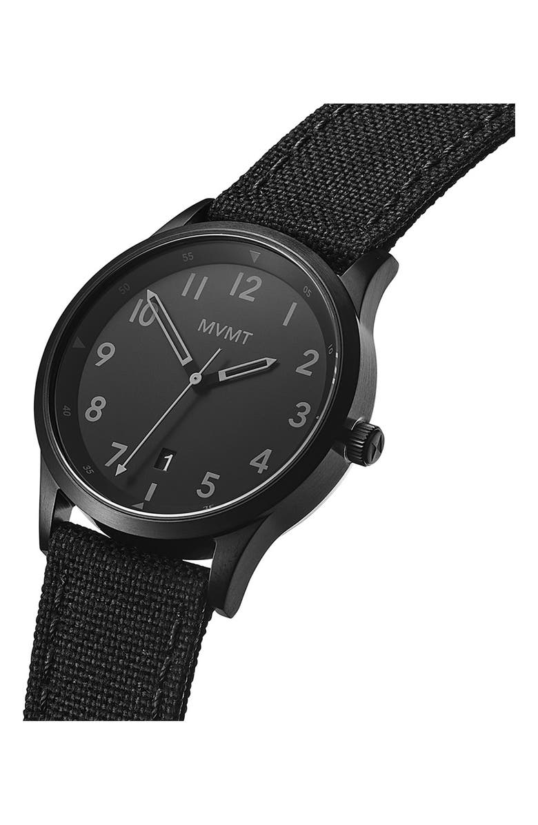 MVMT WATCHES MVMT Field Nylon Strap Watch, 41mm, Alternate, color,