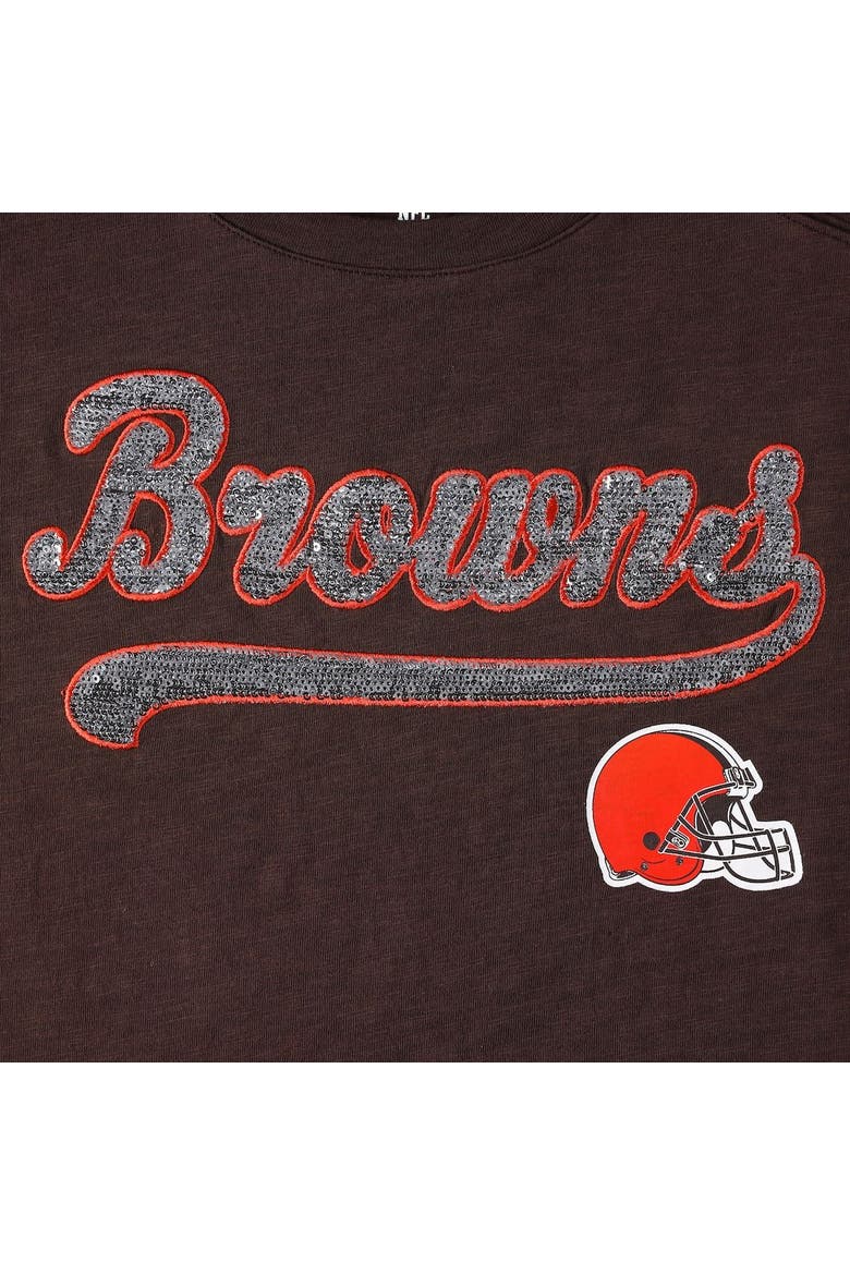 Women's Tommy Hilfiger Brown Cleveland Browns Justine Long Sleeve Tunic T-Shirt, Alternate, color, Brown