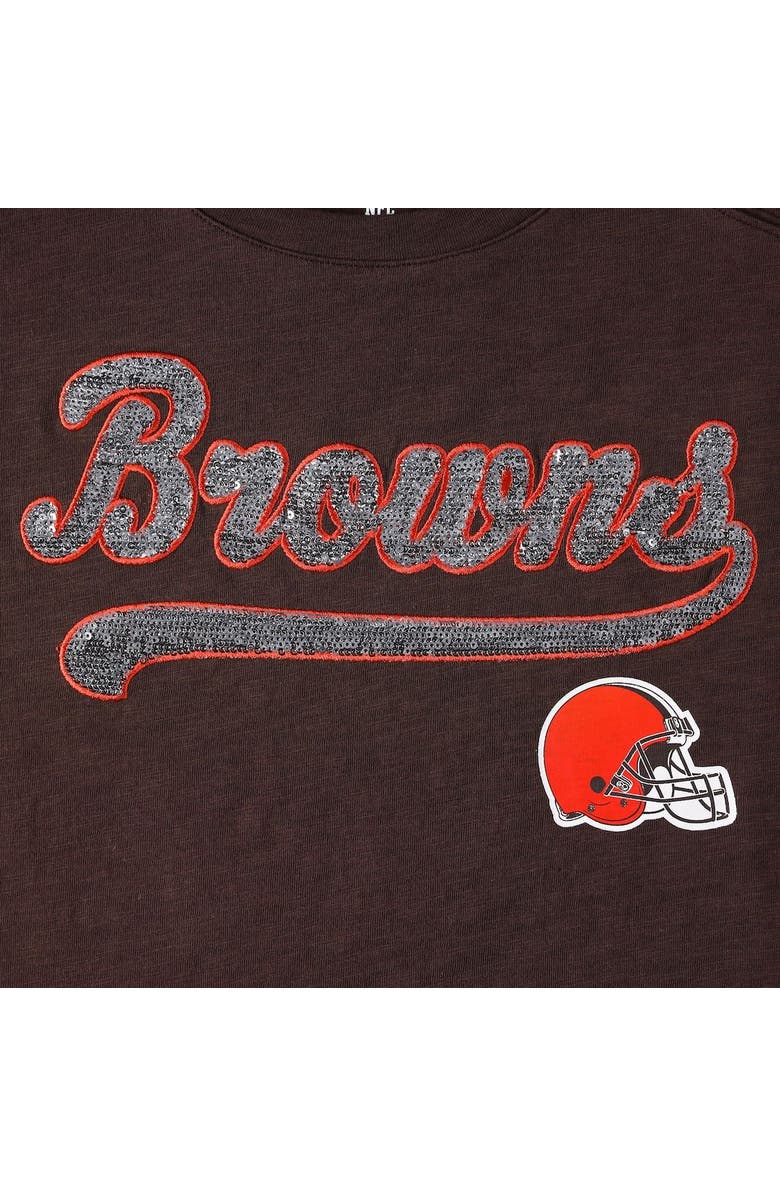 Tommy Hilfiger Women's Tommy Hilfiger Brown Cleveland Browns Justine Long Sleeve Tunic T-Shirt, Alternate, color, Brown