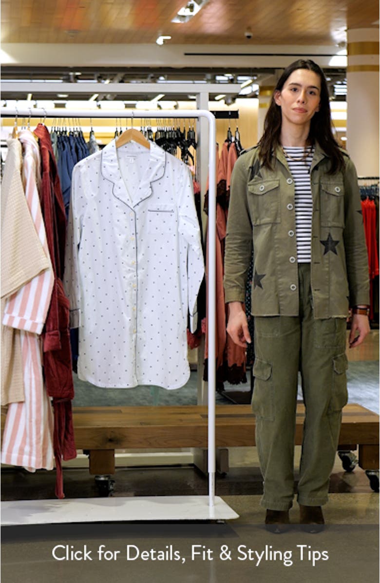 Classic Piped Cotton Nightshirt, sales video thumbnail