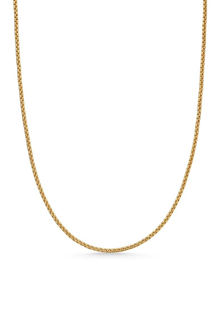Men's Box Chain Necklace in 18K Gold, 1.7mm, Main, color, YELLOW GOLD