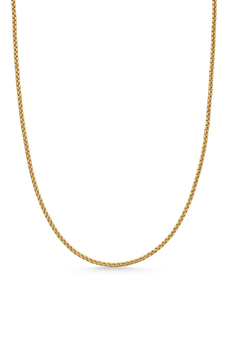 David Yurman Men's Box Chain Necklace in 18K Gold, 1.7mm, Main, color, Yellow Gold