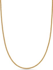David Yurman Men's Box Chain Necklace in 18K Gold, 1.7mm